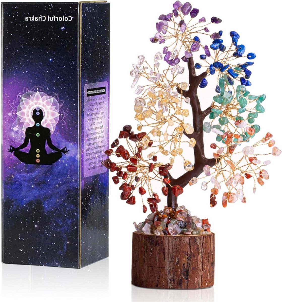 Boom van het Leven Amethist Kristal 25 cm - Spirituele Bonsai Boom, Feng Shui Decoratie en Chakra Crystal Decoratie voor Thuis en Kantoor