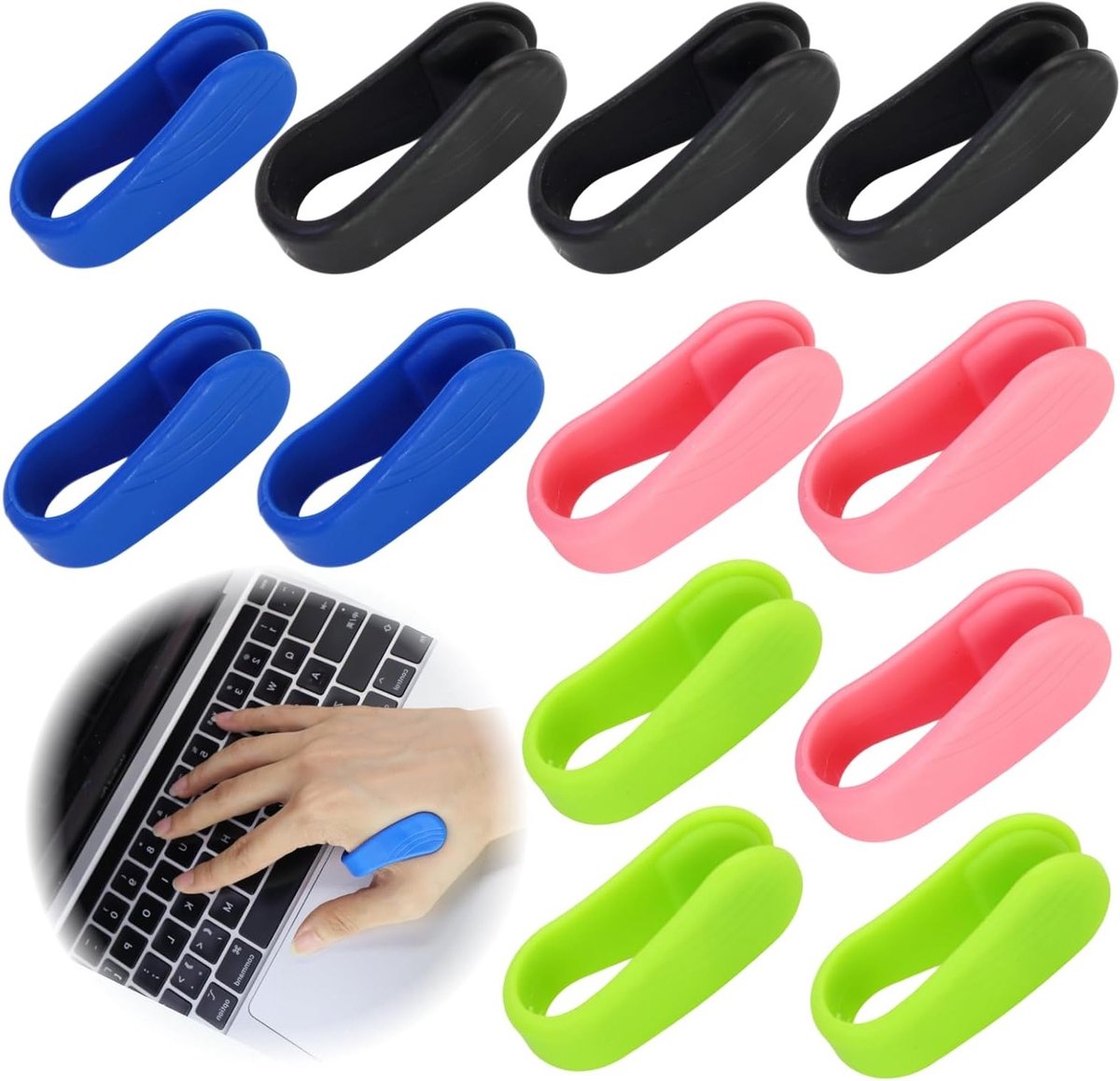 12 Stuks Acupressuur Clips voor Migraine en Stress – Herbruikbare Massagehulpmiddelen voor Ontspanning, Hoofdpijnverlichting en Vermoeidheid