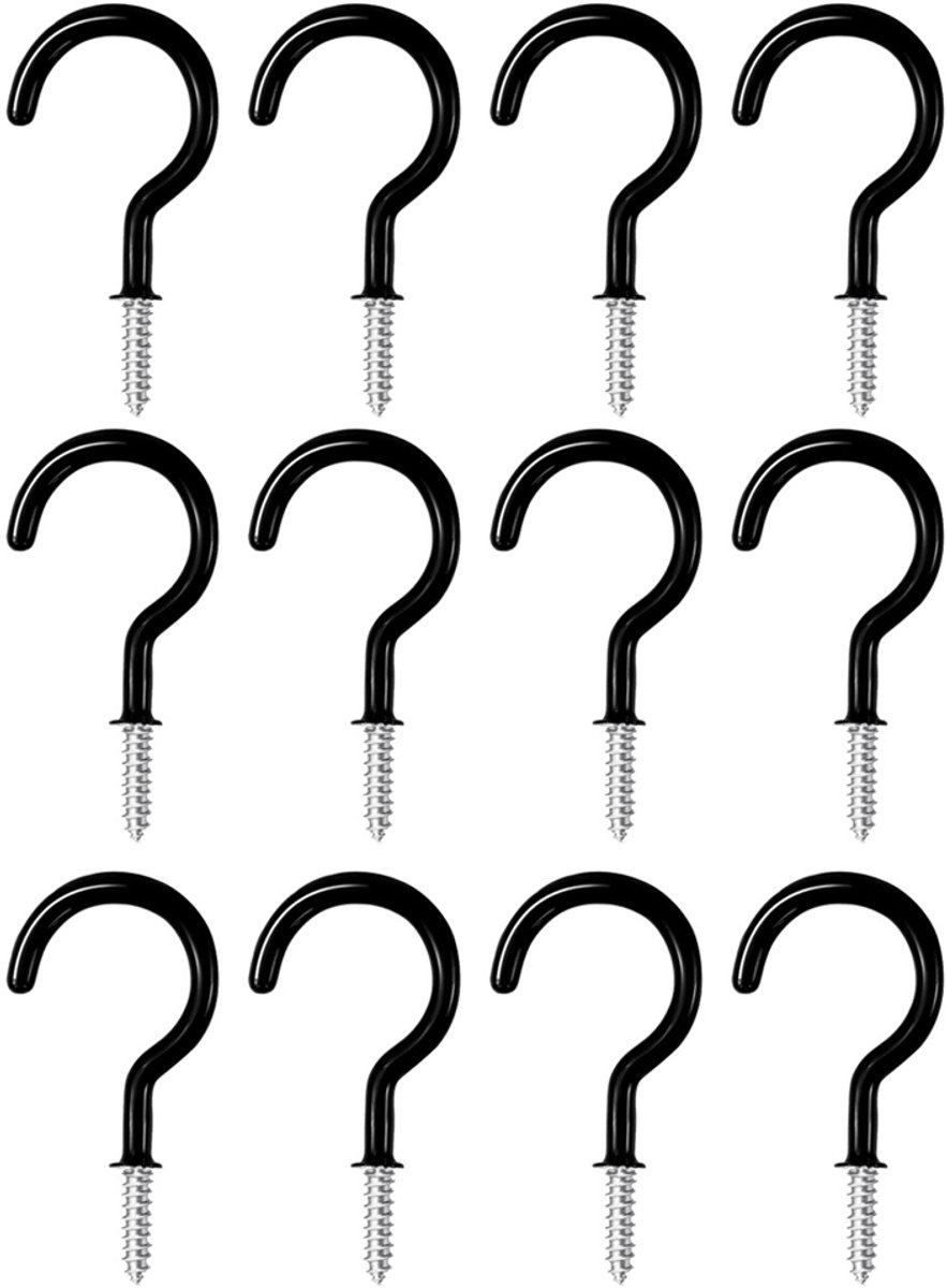 Oneay Plafondhaak / plantenhaak / wandhaak / keukenhaak – set van 12 stuks – geschikt voor binnen en buiten