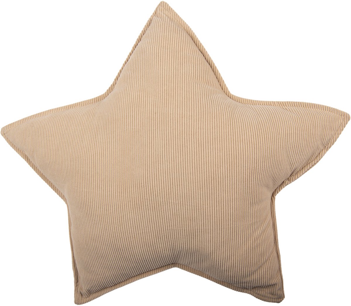 Clayre & Eef Sierkussen Ster 53x5x53 cm Beige Polyester