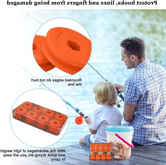 Foam Koord Wikkelaars voor Voorzakken, 43x13mm, Visserslijn, Spoelen met Plastic Doos, Schuim Wikkelborden, Vissersaccessoires, Set van 16, Ideaal voor Organisatie en Opslag — afbeelding 3
