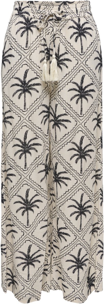 Jacqueline de Yong Broek Jdygaby Life Mw Wide Pant Wvn 15370077 Andhell/35-02-26 Black Palm Dames Maat - W30 X L32