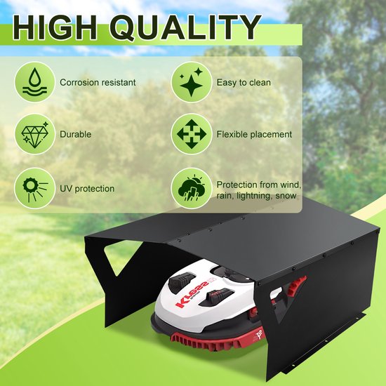 Grasmaaier Garage robotmaaier dak 78 * 60 * 34CM Gazon Robot Professional Garden — afbeelding 3