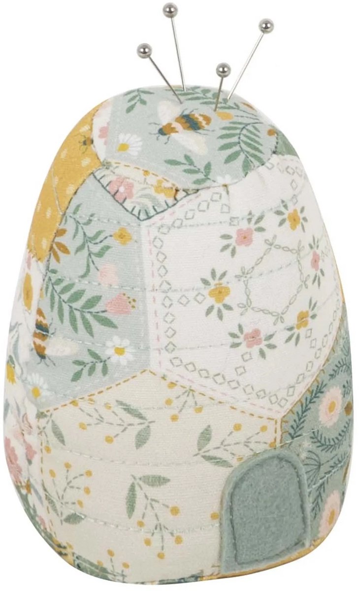 Hobby Gift Speldenkussen: Bijenkorf: Patchwork Bee