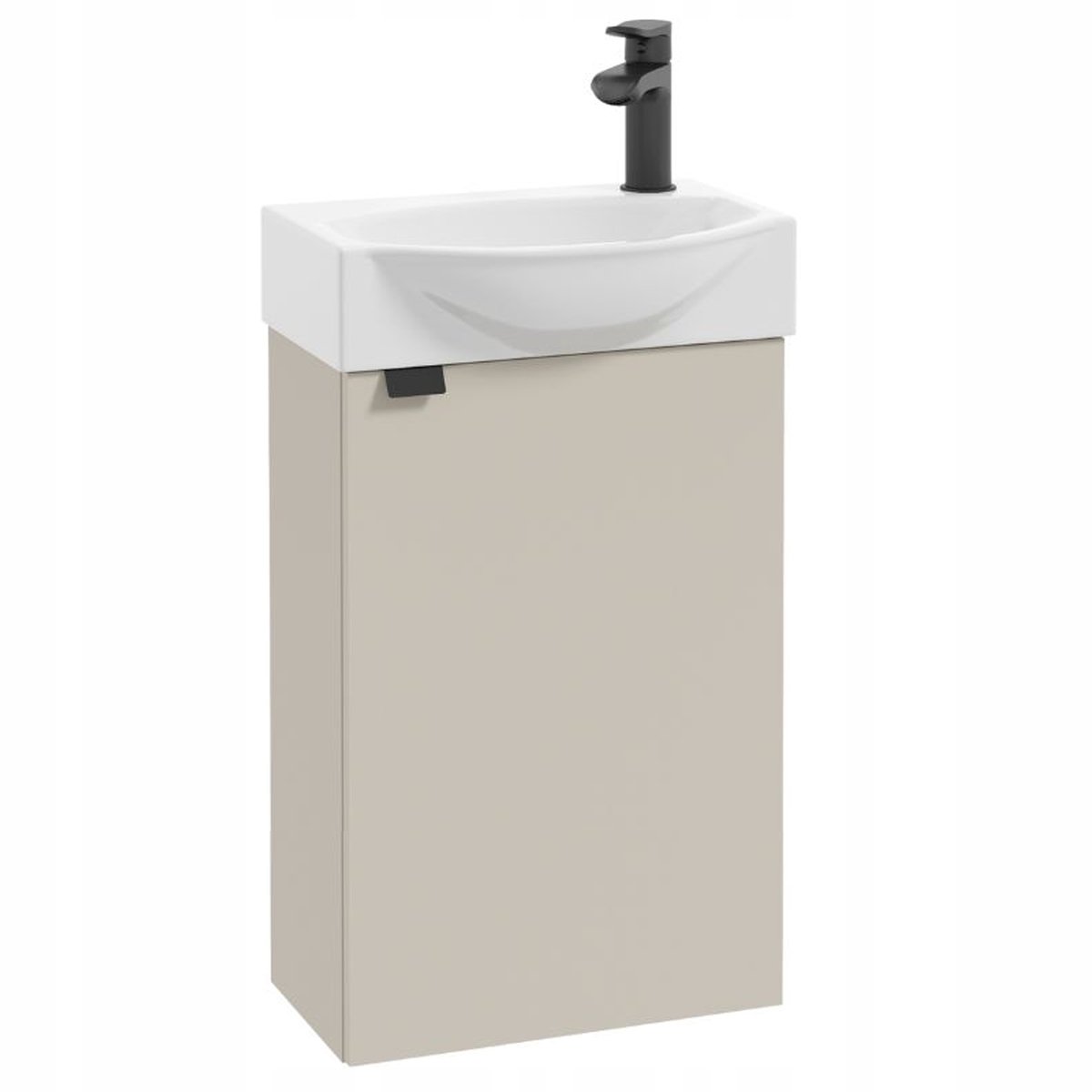 Stamar - Badmeubel met Wastafel 40 x 22 cm - Hangend Kashmir Beige Mat Klein
