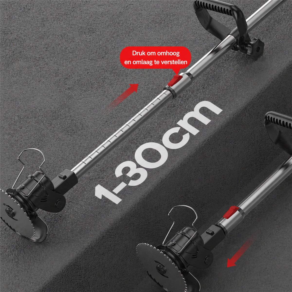 Traumheim Accu Grastrimmer met 2× 2000mAh Accu's en Oplader - met 55 Stuks Kunststof Messen - Elektrisch Grasmaaier - Bosmaaier - Accu Grasmaaier & 3-in-1 Trimmer - voor Tuin en Gazon -Verstelbaar – foto 5