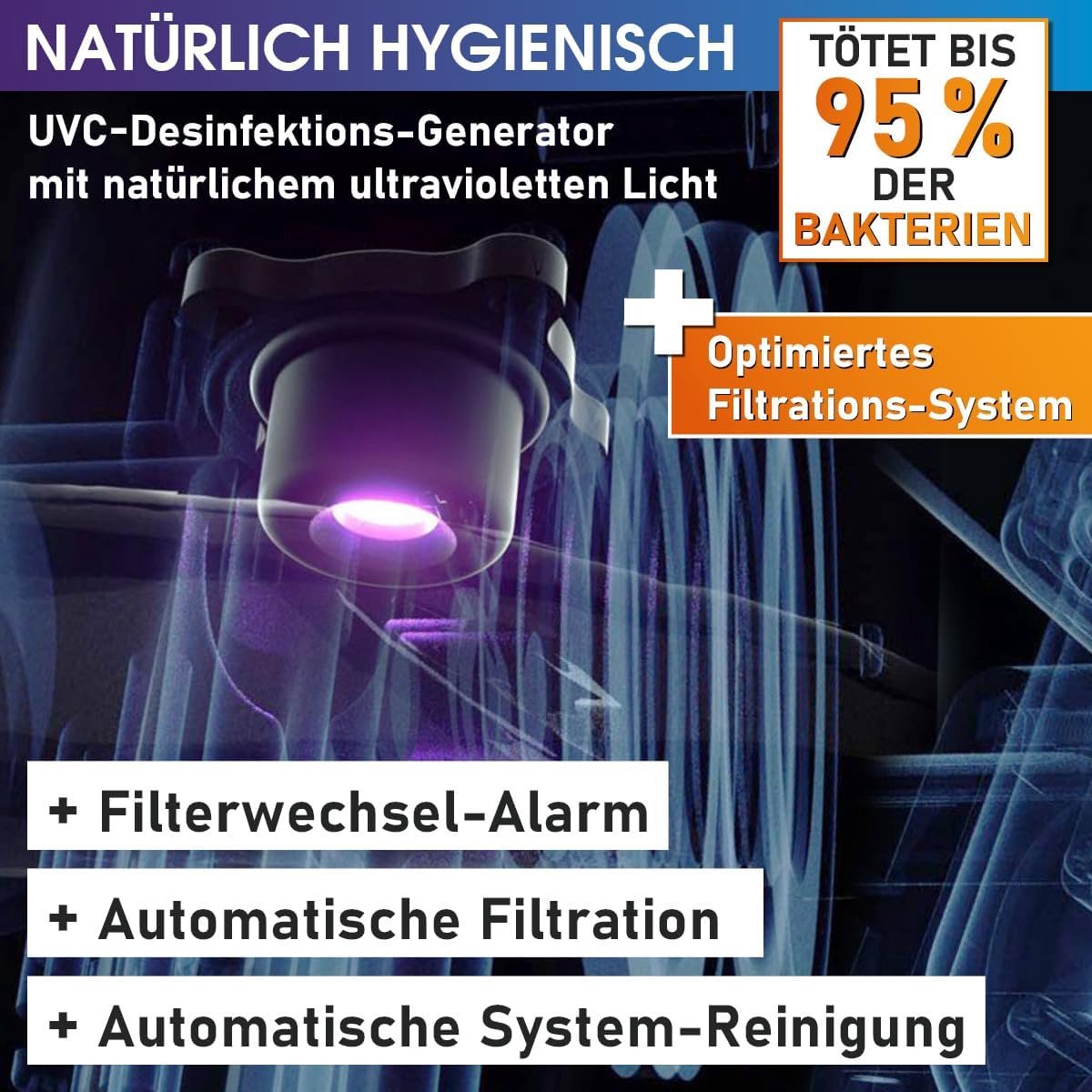 Opblaasbare jacuzzi whirlpool 6 personen Ø204 x 70 cm met LED verlichting, 138 massagejets, UVC reiniging, energiezuinige verwarming, bubbelmassage spa voor binnen & buiten – HomebyNicole