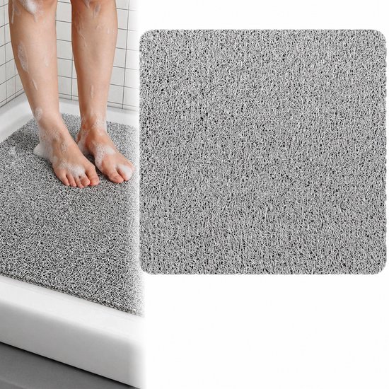 GLODI GOODS® Antislip badmat douchemat 60x60 cm - voor in de douche – antislipmat waterdoorlatend – GRIJS