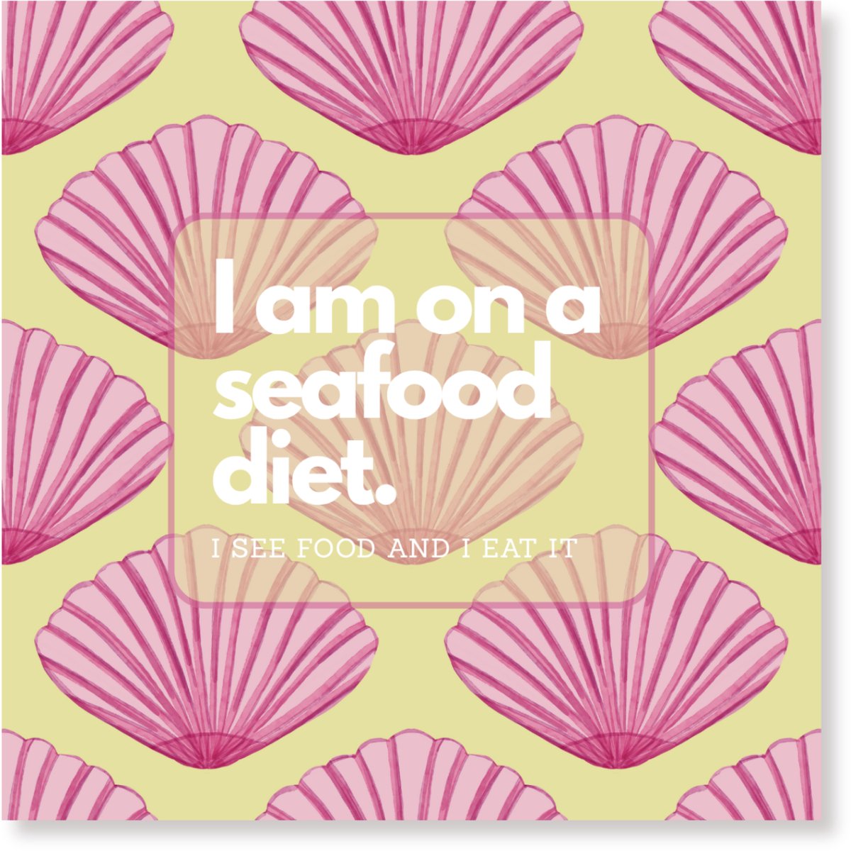 Housevitamin Papieren Servetten 33x33 cm – 3-laags – Seafood diet – Roze/ Geel – FSC-gecertificeerd – 20 stuks – Feestservetten – Party Decoratie – Tafelstyling