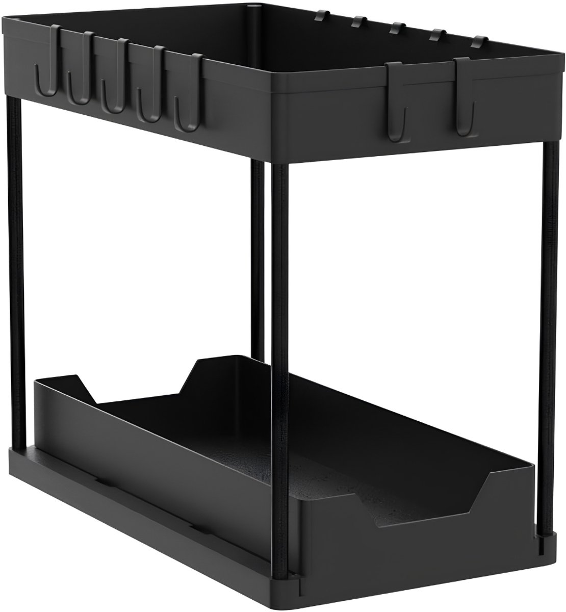 DnA® Gootsteenkast Organizer - Keukenkast Organizer - Gootsteen Organizer - Gootsteenorganizers - Zwart - 22cm x 39cm x 34cm