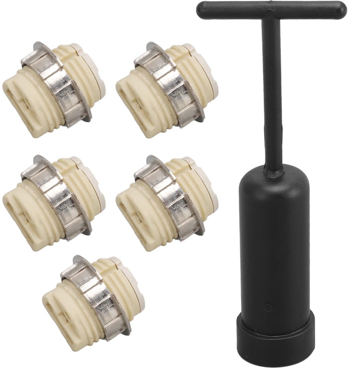 Allecto - G9 Led Lamp Socket - Keramische Lamphouder - Verwijdertool - Eenvoudige Montage - 5x - Geschikt voor Lichtbronnen - Lamphouder
