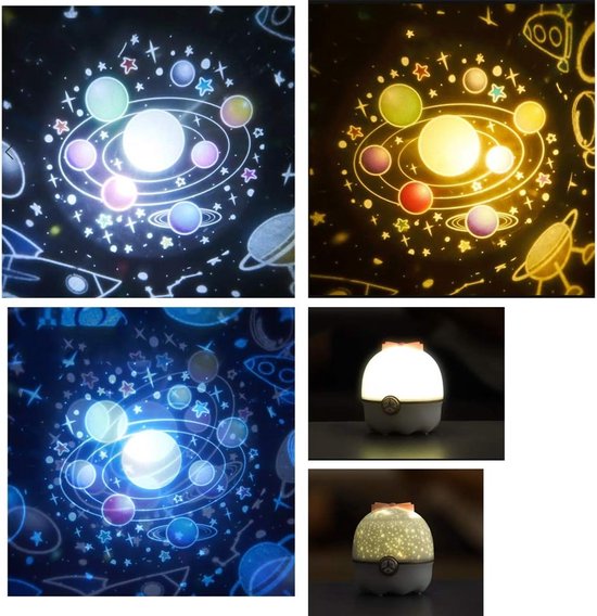 Sterrenprojector Nachtlampje - Sterrenhemel Lamp - Kinderkamer Decoratie - 360 Graden Rotatie - 13.5cm Hoog - Meerdere Kleuren — afbeelding 5