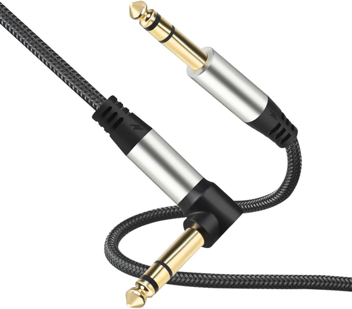 Gitaarkabel - Audio kabel - Muziek maken - Vergulde connector - 2 meter - Zwart