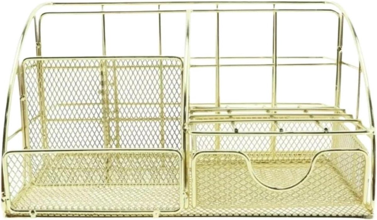 Metalen Documenthouders - Bureau Organizer - Bureau Opruimen - Betrouwbaar Materiaal - 2 Stuks - Goud