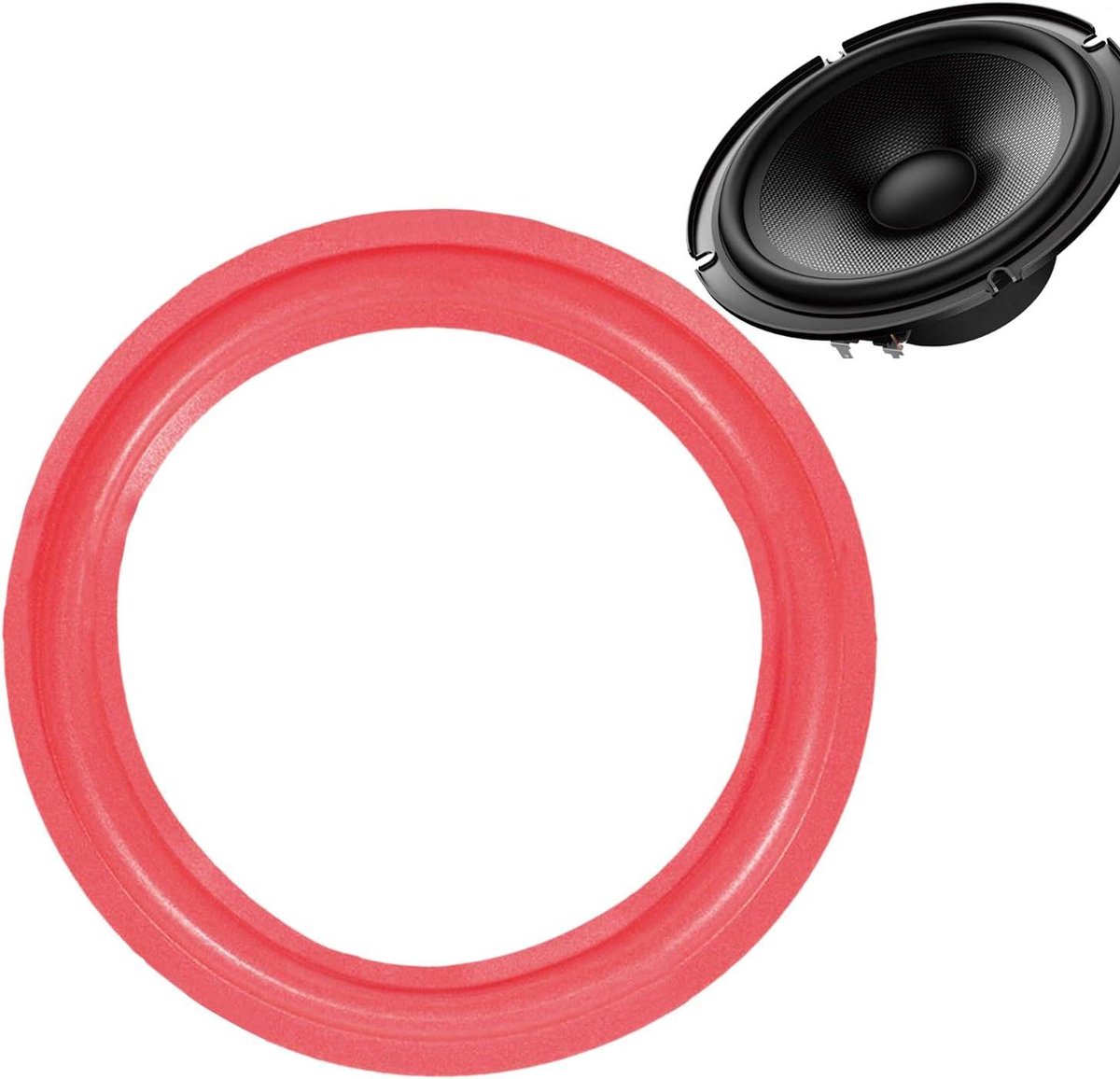 Luidsprekerranden Rubber - Speaker Randen - Geluid Verbeteren - Meerdere Afmetingen - Set van 2 - Zwart