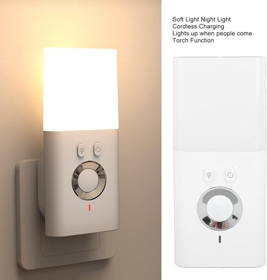 LED Nachtlampje - Stekkerlampje Bewegingssensor - Veilige Verlichting - Automatische Sensor - 4000K Warm Wit - Wit — afbeelding 4