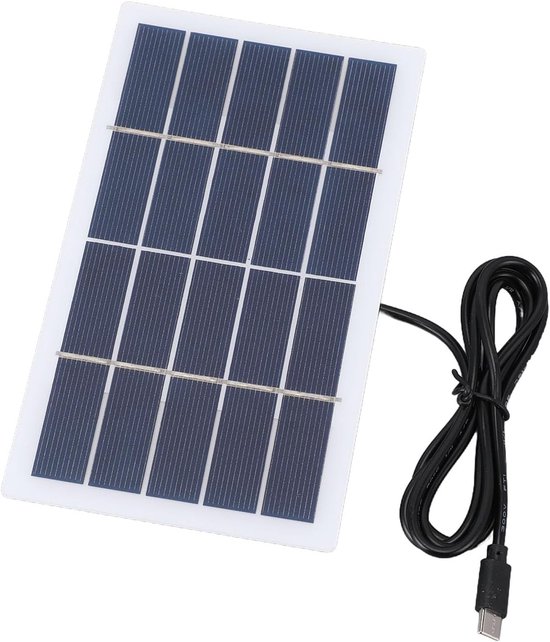 Zonnepaneel - Zonnelader - Buitenverlichting - Type C Interface - 18x14x2cm — afbeelding 3