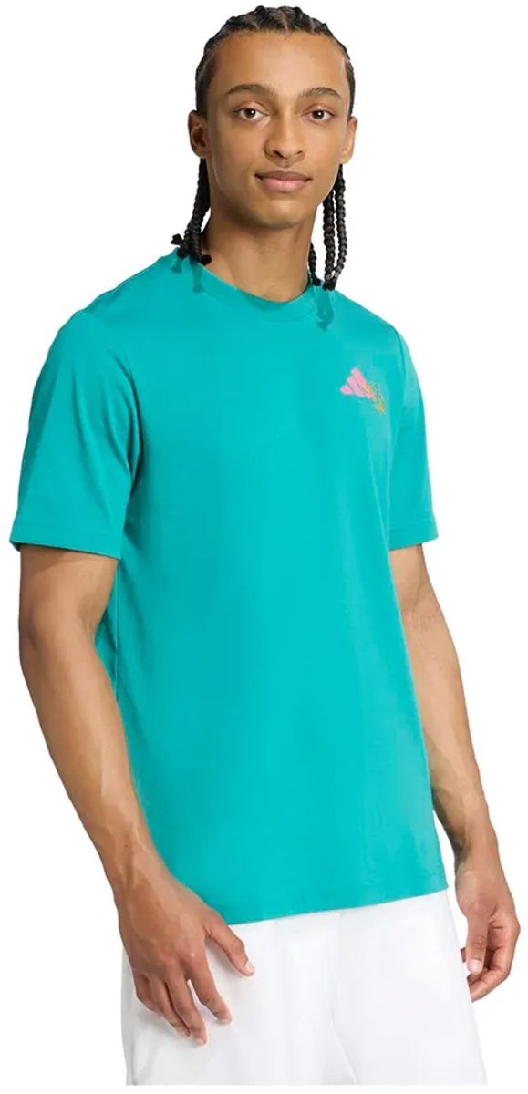 Adidas Padel Graphic T-shirt Met Korte Mouwen Man Paars