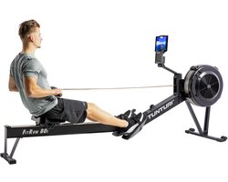 Tunturi Fitrow 80i Roeitrainer - Roeimachine Fitness - Inklapbaar roeiapparaat - 10 Weerstandsniveaus - Luchtweerstand – Bluetooth