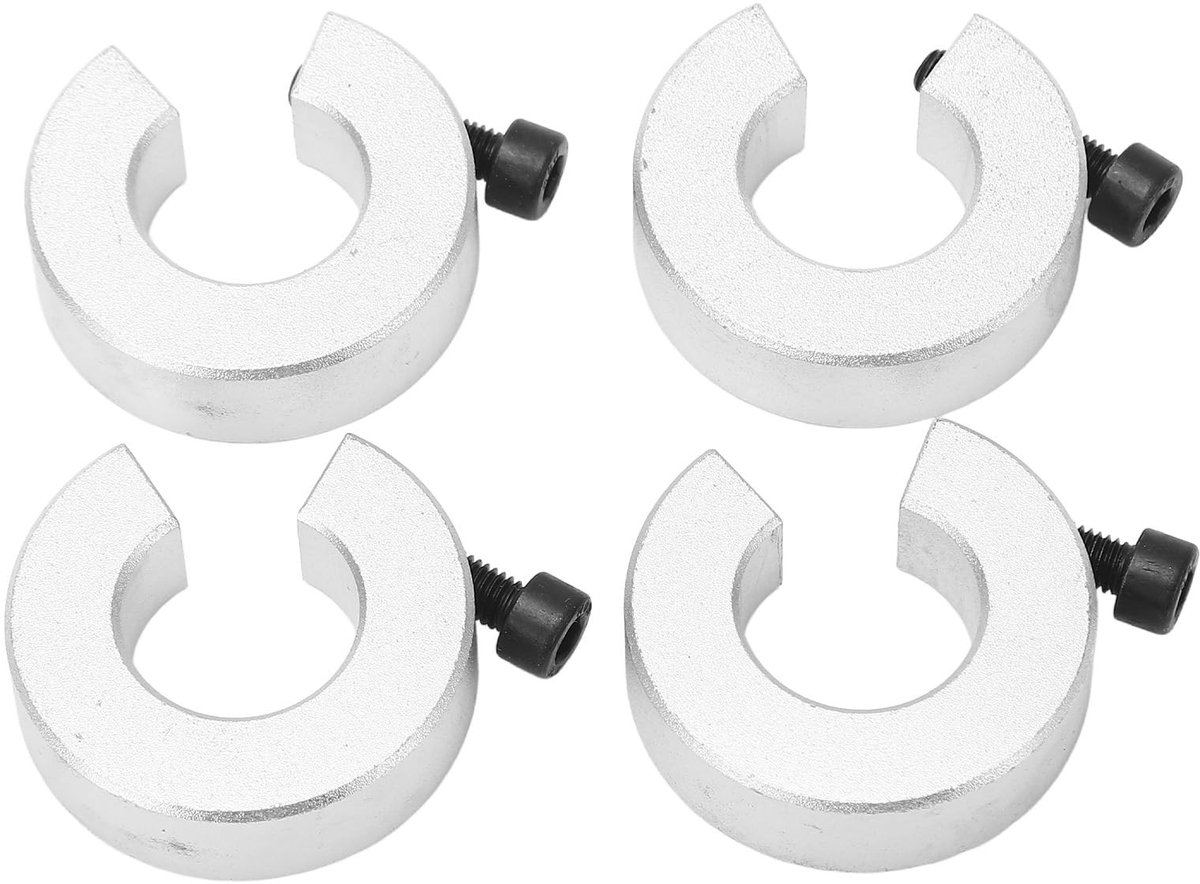 aladdien - Aluminium Shaft Collar Set - 20mm - 4 Stuks - CNC Toepassingen - Precisie en betrouwbaarheid - Geschikt voor verschillende machines