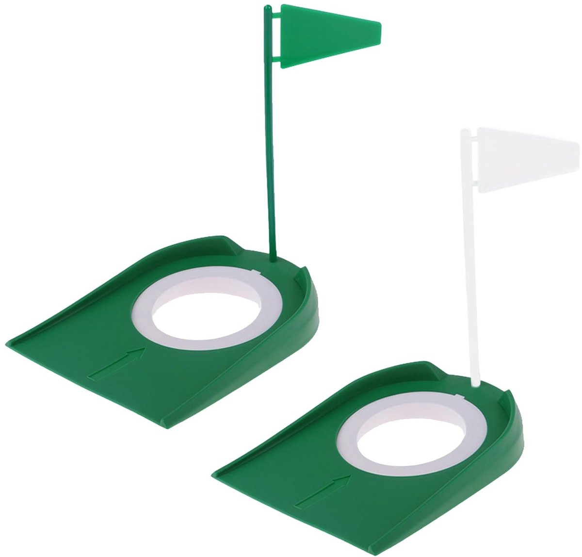 Pack van 2 Golf Putter Pads - Ideaal voor Binnen en Buiten - Verstelbare Putting Cup