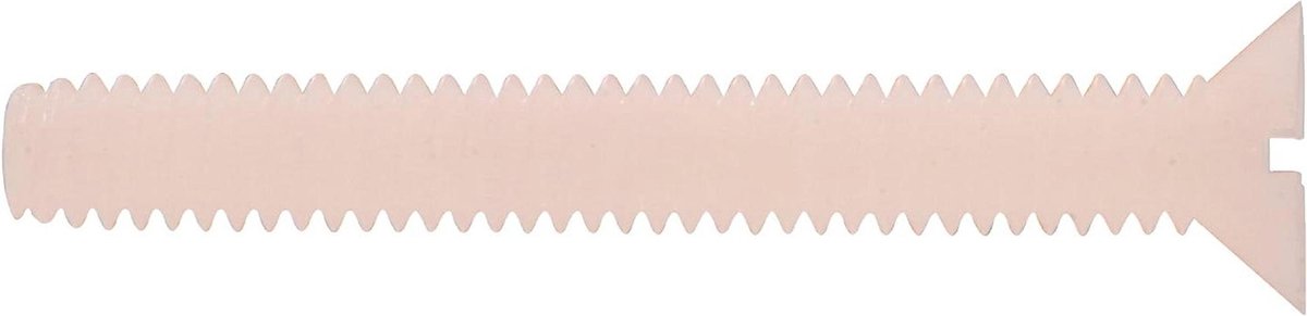 Machineschroeven - Nylon schroeven - Onderdelen bevestigen - Platte kop - 25 stuks - Nylon