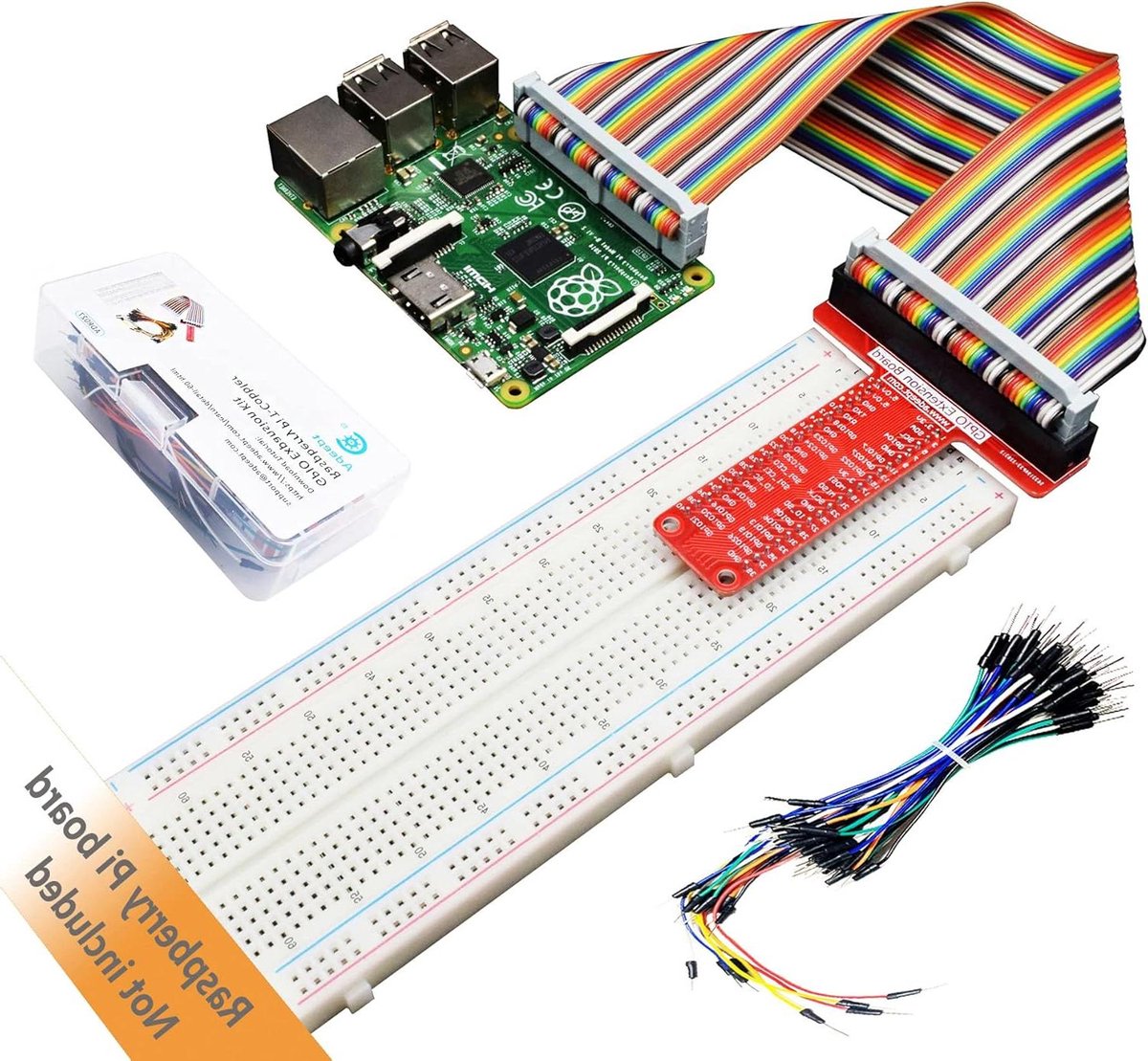 GPIO Uitbreidingsset - Raspberry Pi Kit - Experimenten Uitvoeren - Eenvoudige Verbinding - 40-pins Kabel - Multicolor