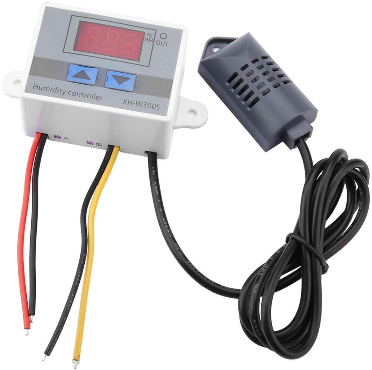 Allecto - Digital Hygrometer Switch Controller - Vochtigheidssensor - Meetbereik 0-99% RH - 220V - Voor Binnenklimaat - Compact en Betrouwbaar