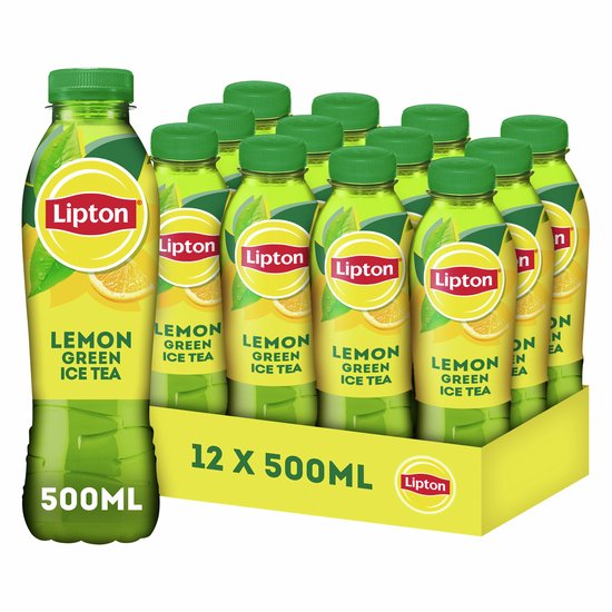 Lipton Ice Tea Green fles - Lemon - laag in calorieën - 12 x 500 ml - Voordeelverpakking
