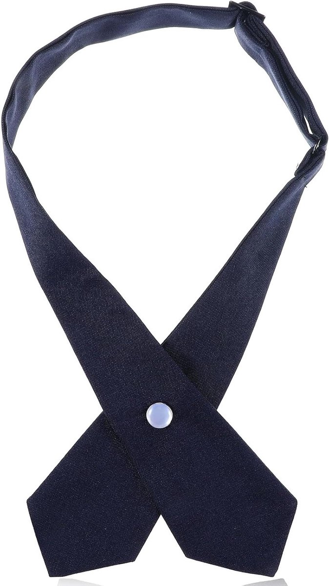 Pre-tied Verstelbare Strikdas voor Jongens en Dames - Uniform Strik in Marineblauw voor Schoolgebruik