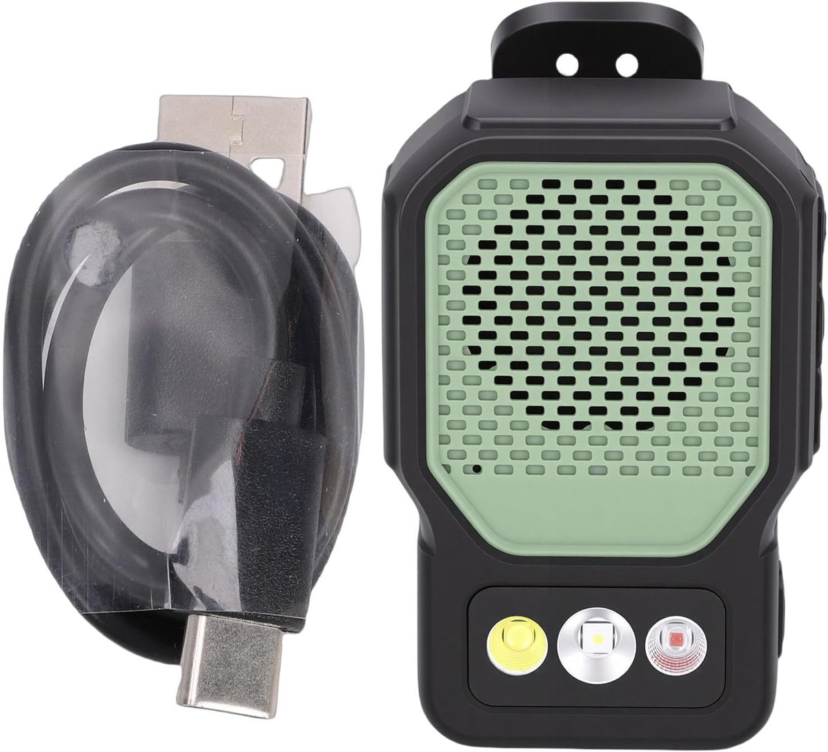 Draagbare Speaker - Mini Muziekbox - Muziek en Licht - Geïntegreerde Zaklamp - 12 x 6 x 4 cm - Groen