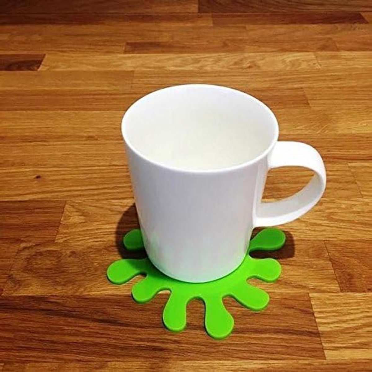 Onderzetters Set - Bierviltjes - Dranken Beschermen - Onbreekbaar Acryl - 10.5 cm - Lime Groen