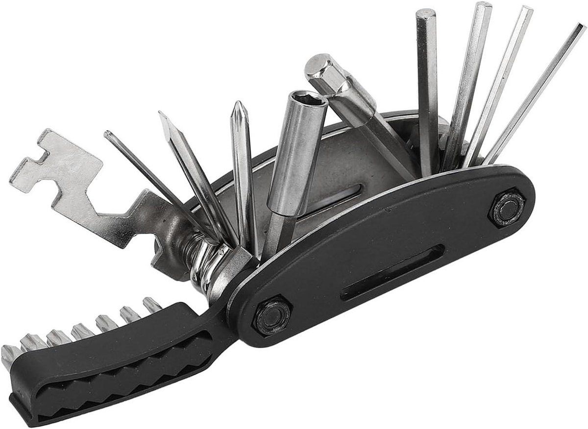 Reparatiemultitool - Multifunctioneel gereedschap - Noodonderhoud onderweg - Geïntegreerd opbergontwerp - 21 inch - Zwart
