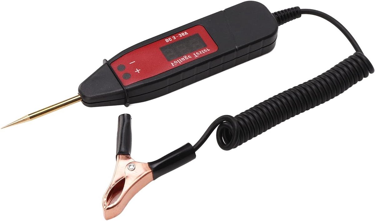 Circuit Tester - Spanningsmeter Pen - Voertuig Onderhoud - Digitaal Display - DC3-36V - Zwart