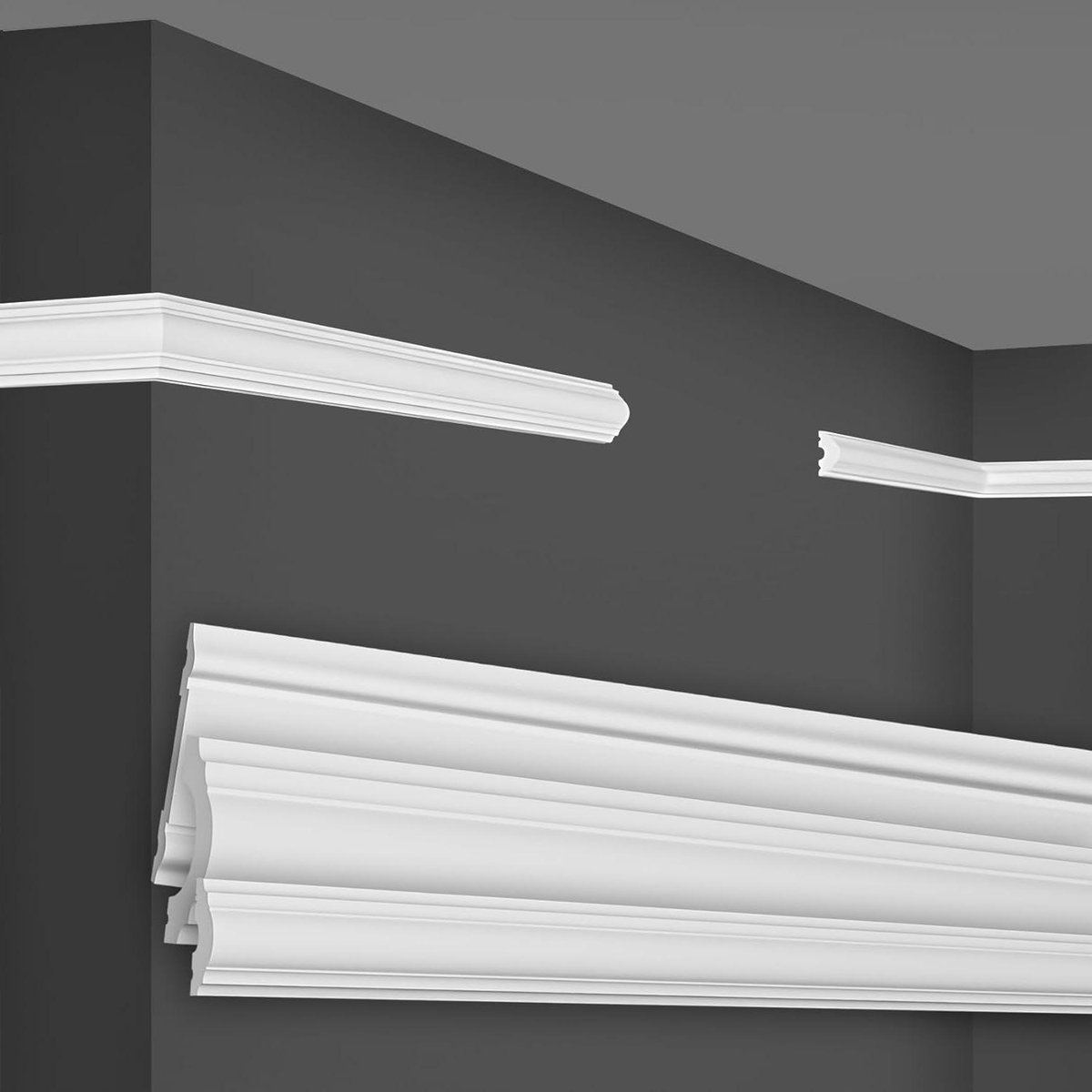 Wandlijsten set - Decorlijsten sierlijsten - Interieur decoratie - HDPS kunststof - 30 meter - Wit