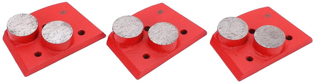 Diamant Schuurpads - Polijstpads - Beton Polijsten - Trapeziumvormig Ontwerp - 3 Stuks - Rood