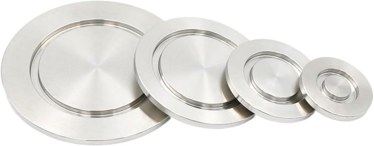 Vacuüm Blindplaat - Eindkap Sluiting - Leiding Afsluiten - Sanitair RVS - KF40 - Zilver