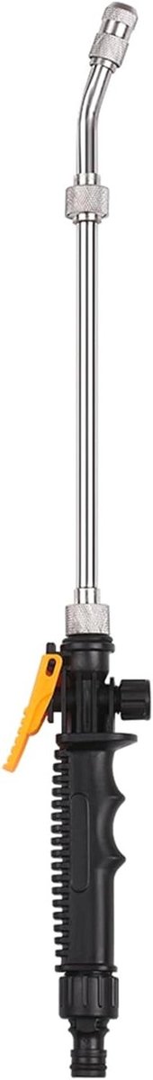 Hogedrukreiniger Mondstuk - Waterslang Verlengstuk - Buiten Reinigen - Dubbele Sproeifunctie - 48 cm - Zilver