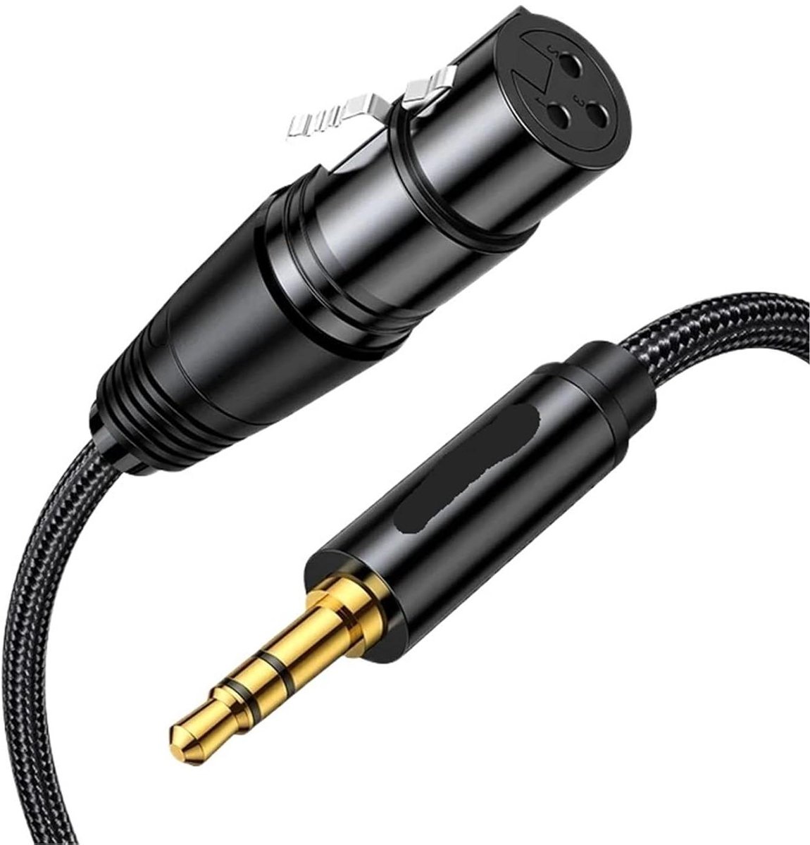 Microfoonkabel - Audio kabel - Geluid Opnemen - XLR naar mini-jack - 1 meter - Zwart