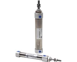 Mini Cilinder - Luchtcilinder Dubbelwerkend - Industriële Automatisering - Enkele Staaf Ontwerp - Slag 55mm - Metaal