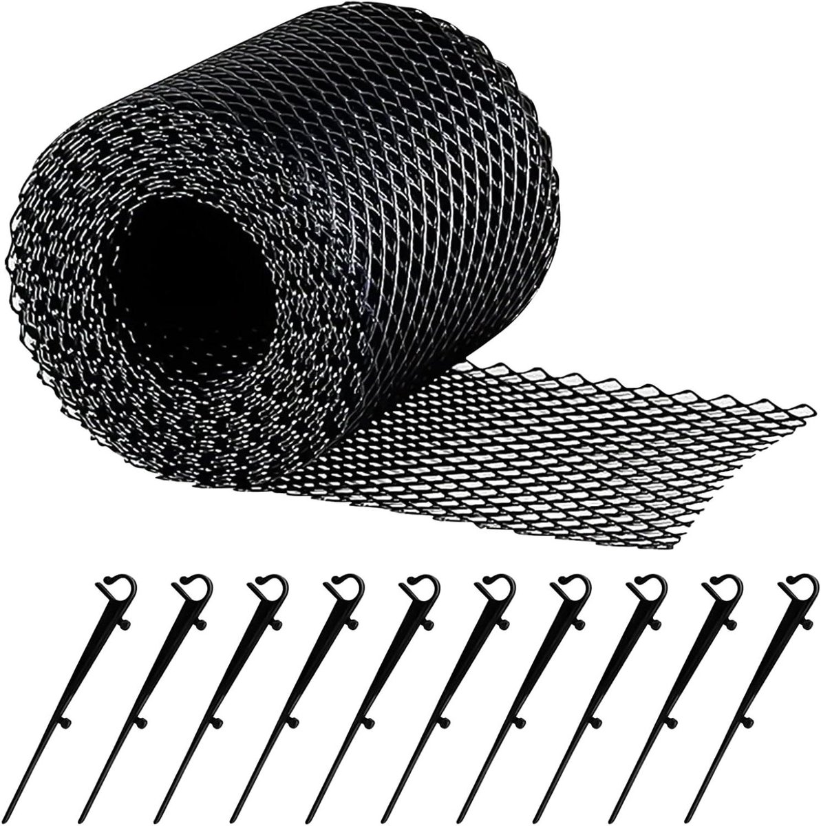Dakgoot Bescherming - Bladervanger - Goot Onderhoud - Sheet Bescherming - 8 meter - Zwart