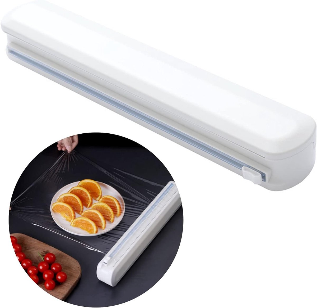 Dispenser voor voedselfolie met papier snijder, ideaal voor restaurants, geschikt voor aluminiumfolie en plastic verpakkingen tot 32 cm breed