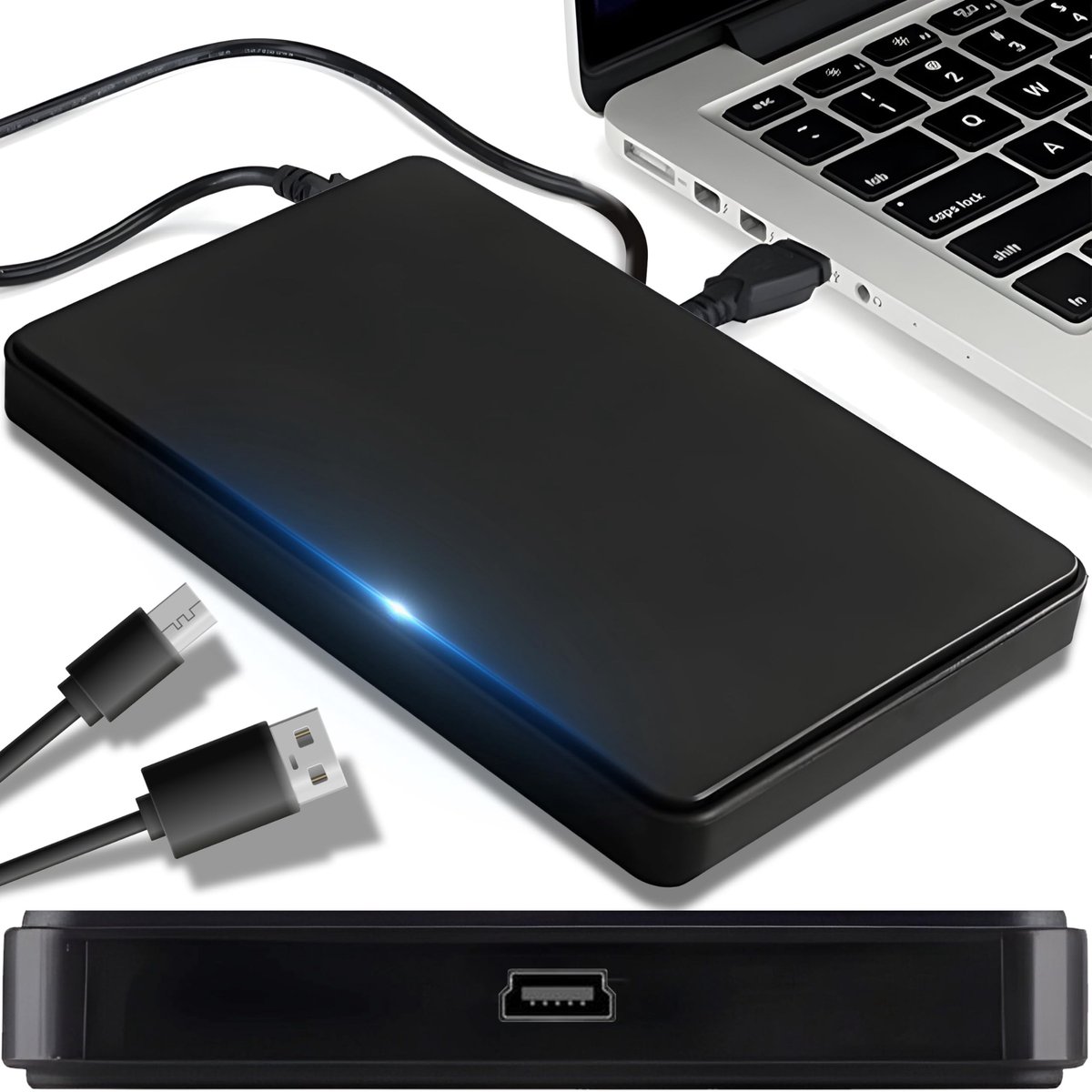 Retoo 2.5 Inch SSD/HDD Behuizing USB 2.0 - Externe Hard Drive Enclosure - Zwart