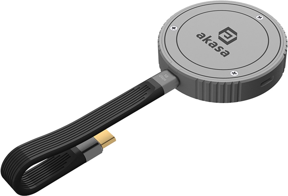 Akasa AK-ENU3M2-08 M.2 SSD-behuizing USB-C 3.2 Gen 2 10 GBit/s M.2 PCIe NVMe 2230 AK-ENU3M2-08