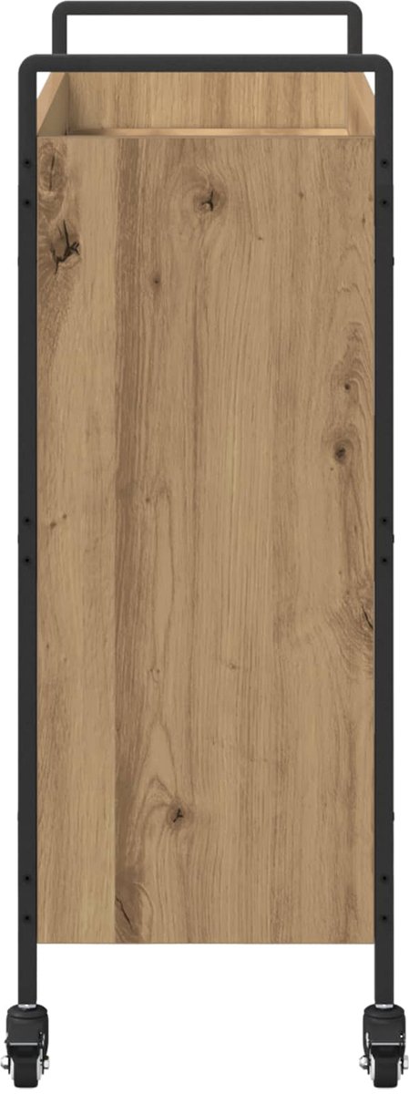 vidaXL - Keuken - Trolley - Artisan - Eiken - 70 - x - 30 - x - 82 - cm - Bewerkt - hout — afbeelding 5