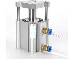 Lucht Cilinder - Pneumatische Cilinder - Industriële Automatisering - Dubbelwerkende Gids - 30mm Slag - Zilverkleurig