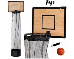 Wasbox Basketbal - Vuile Was Mand - Wassen Organiseren - Afneembare Tas - 43 cm Breed - Zwart