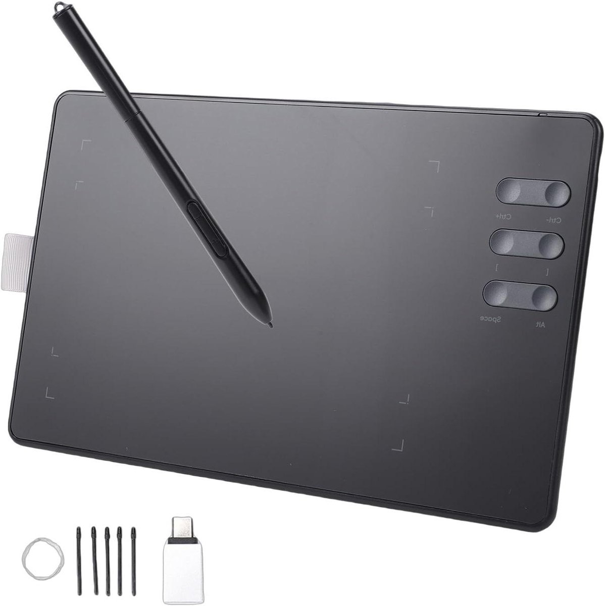Grafisch Tekentablet - Digitaal Tekenbord - Digitaal Tekenen - 16384 Drukniveaus - 114x173 mm - Zwart
