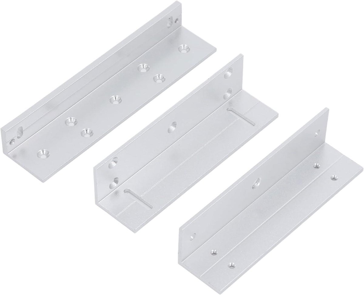 Elektrisch Slot Beugel - Magnetisch Sluitwerk - Deur Beveiligen - 180 Kg Houdkracht - 168 mm L-beugel - Zilverkleurig