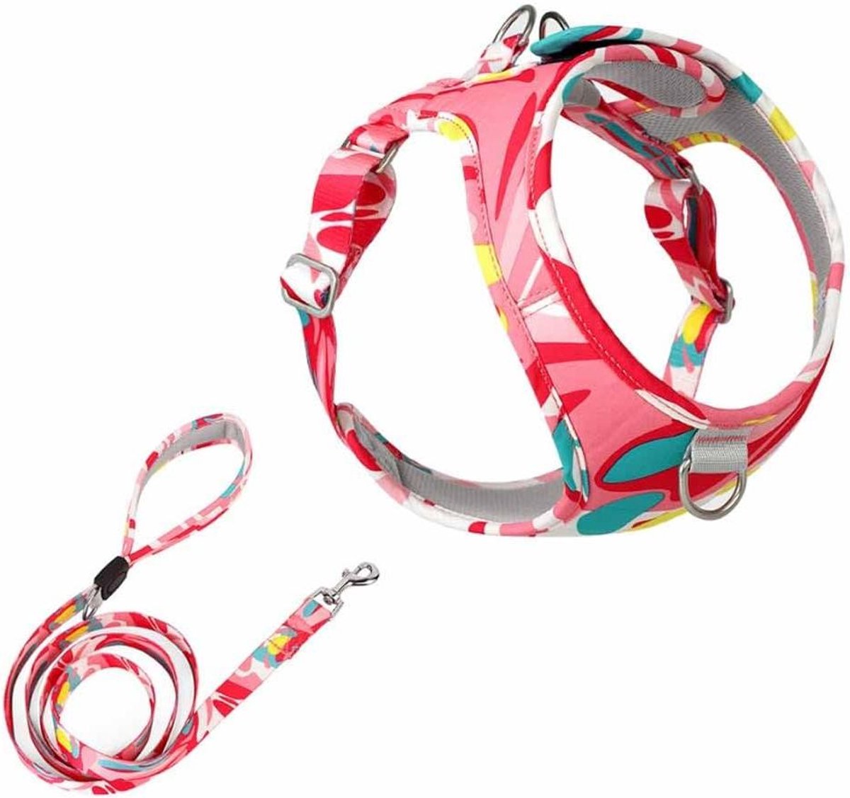 Hondentuigje Puppy - Borstharnas Kat - Veilig Wandelen - Ergonomisch Ontwerp - Maat M - Rood